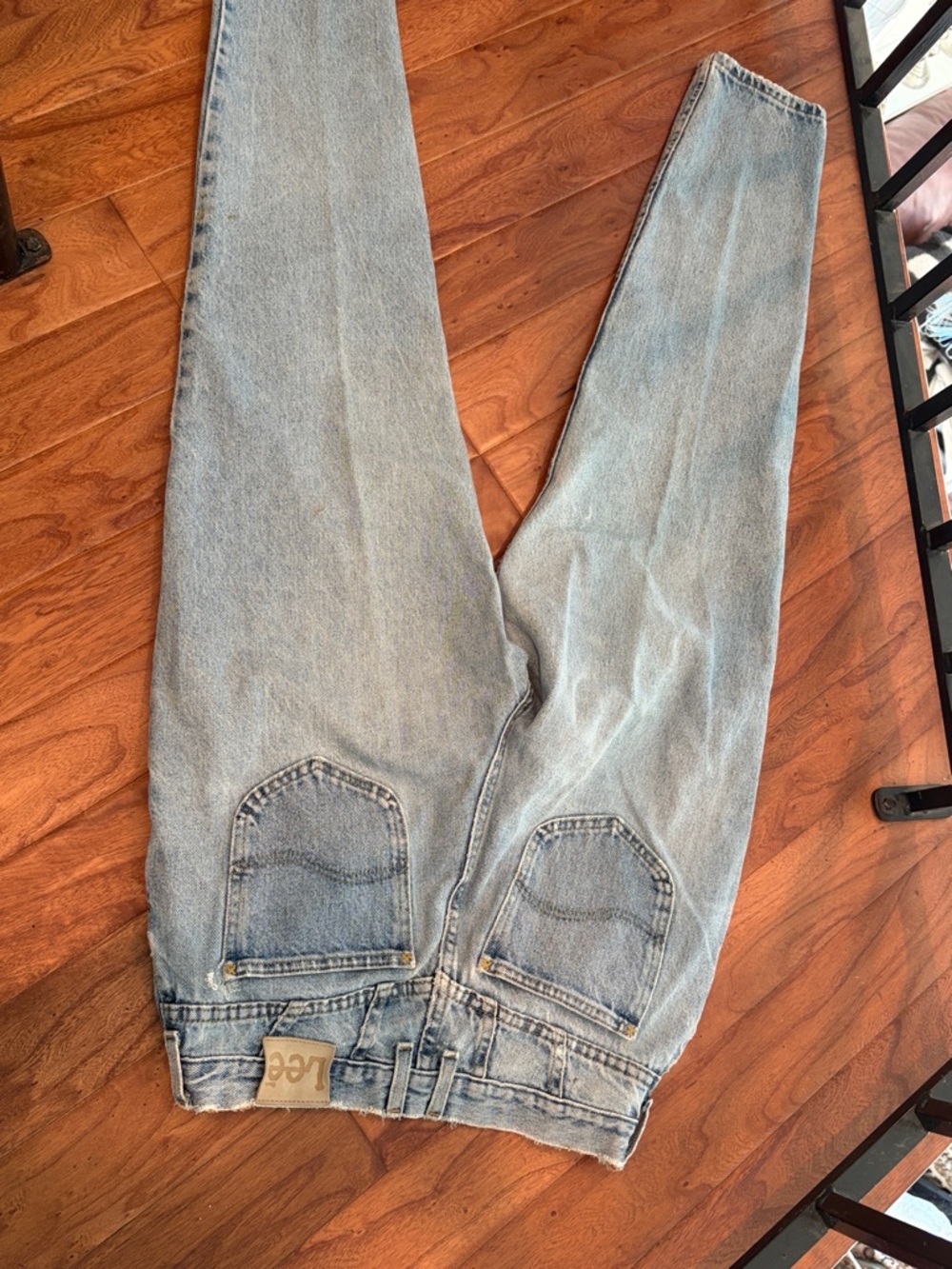 Lee Vintage Light Blue Denim Distressed Jeans